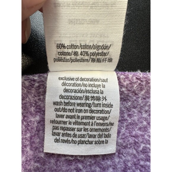 PINKVictoria’s Secret Women’s Off Shoulder Pullover M Purple Washed Cozy Sweats - Picture 6 of 11